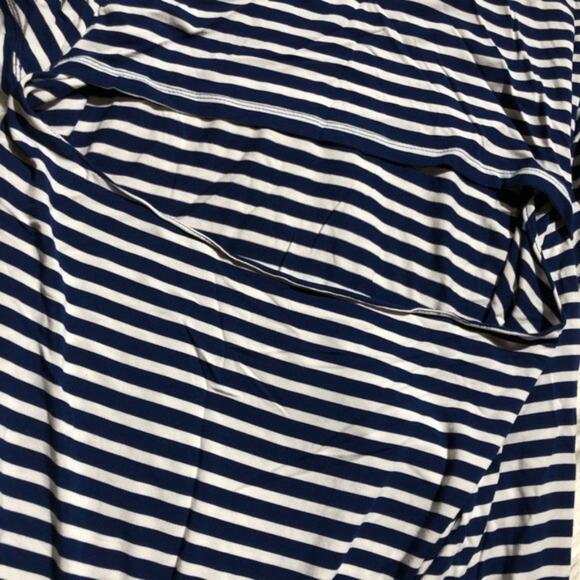 BCBGMAXAZRIA striped trapeze dark blue & white tunic top xxs - Picture 7 of 7